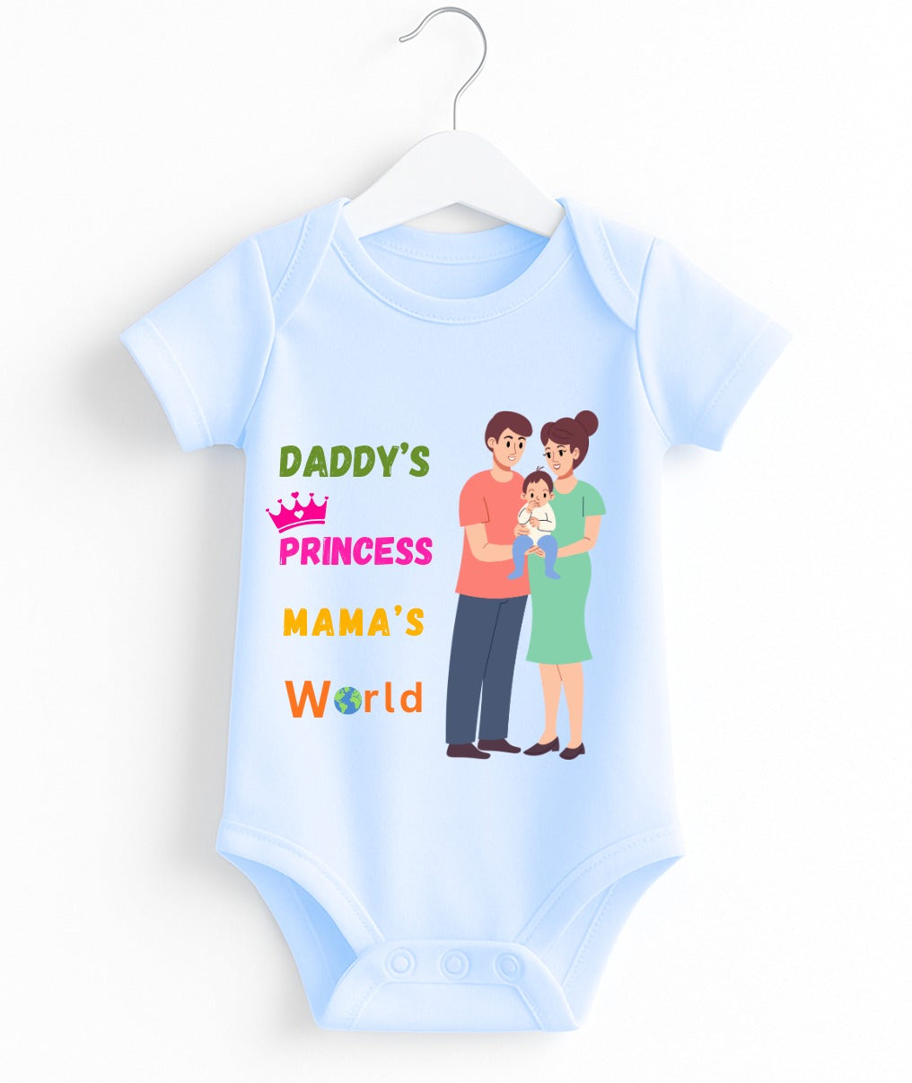 Daddy's Princess Mam's World | Customize Baby Romper