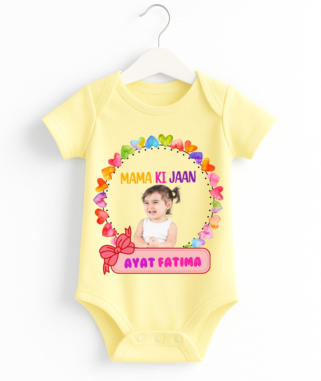 Custom Name And Pic Romper | Mama Ki Jaan Baby Romper