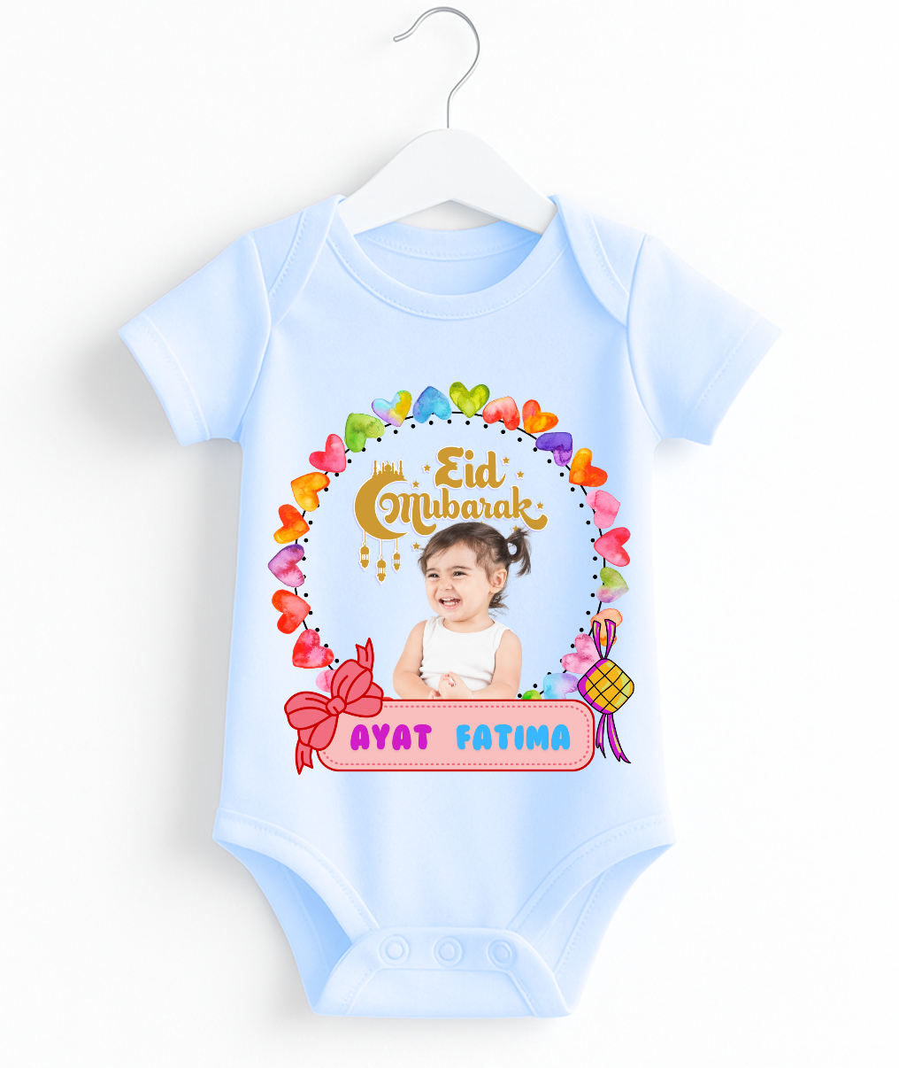 Customize Name & Pic Eid Romper