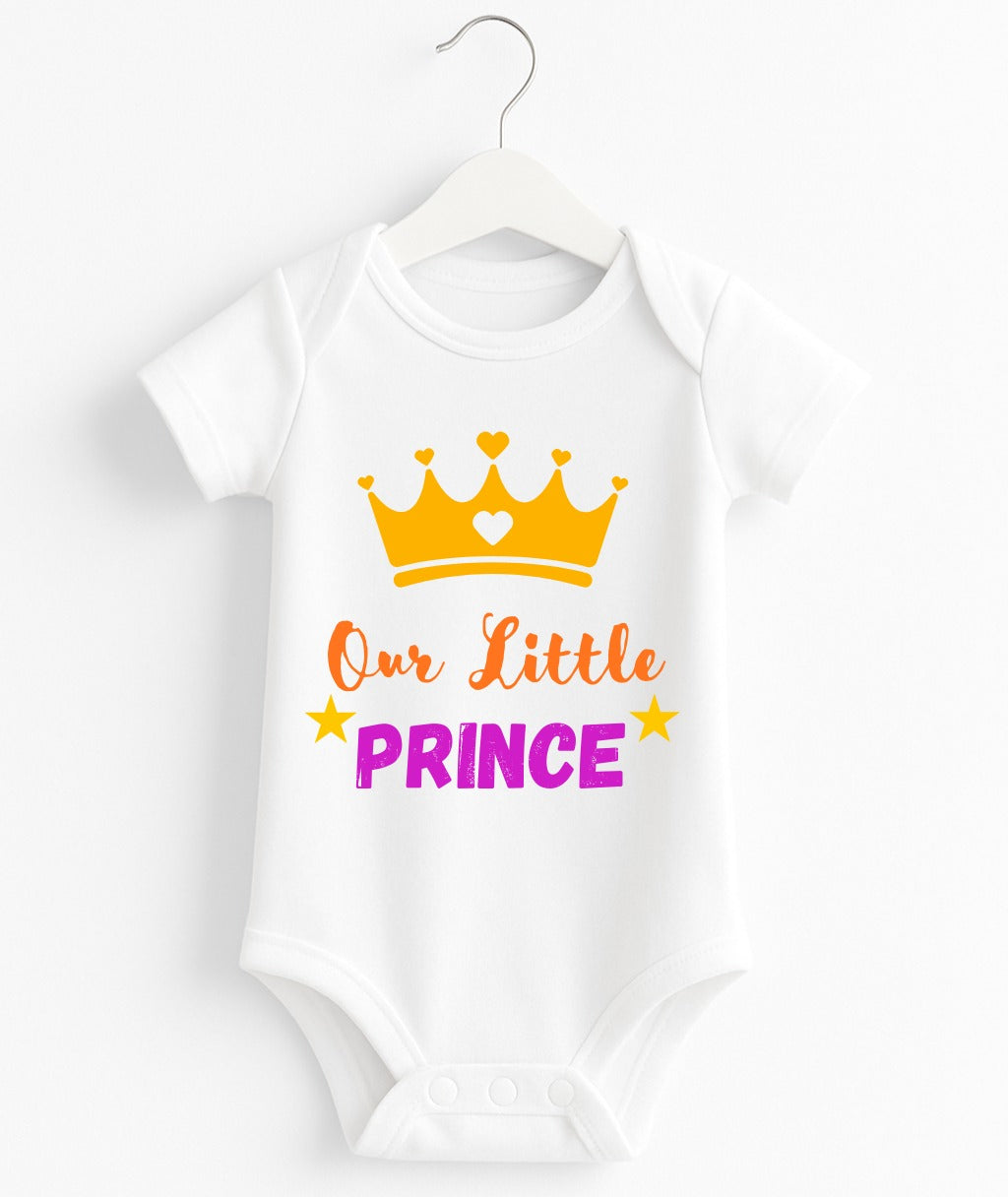 Our Little Prince Boy Romper | Personalized With Your Own Text