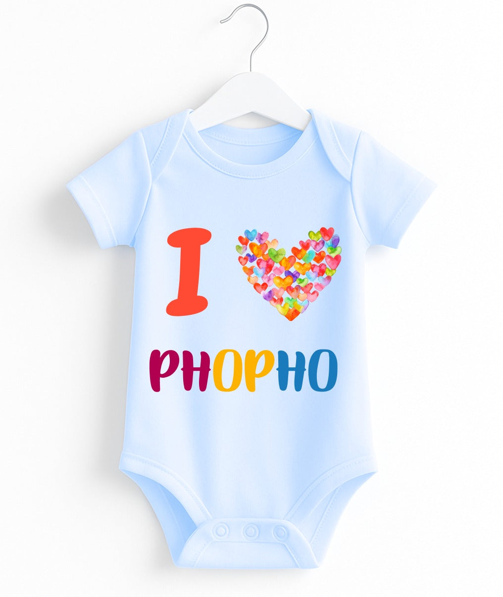 I Love Phopho | Customize Baby Romper