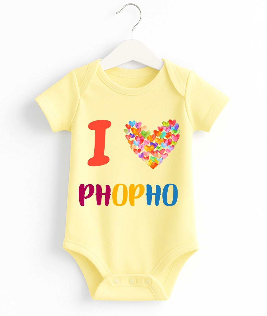 I Love Phopho | Customize Baby Romper