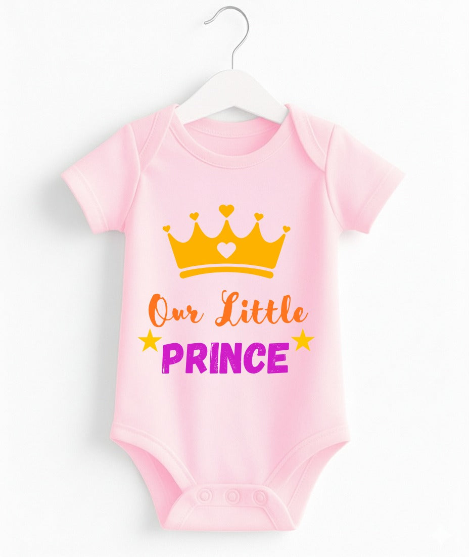 Our Little Prince Boy Romper | Personalized With Your Own Text