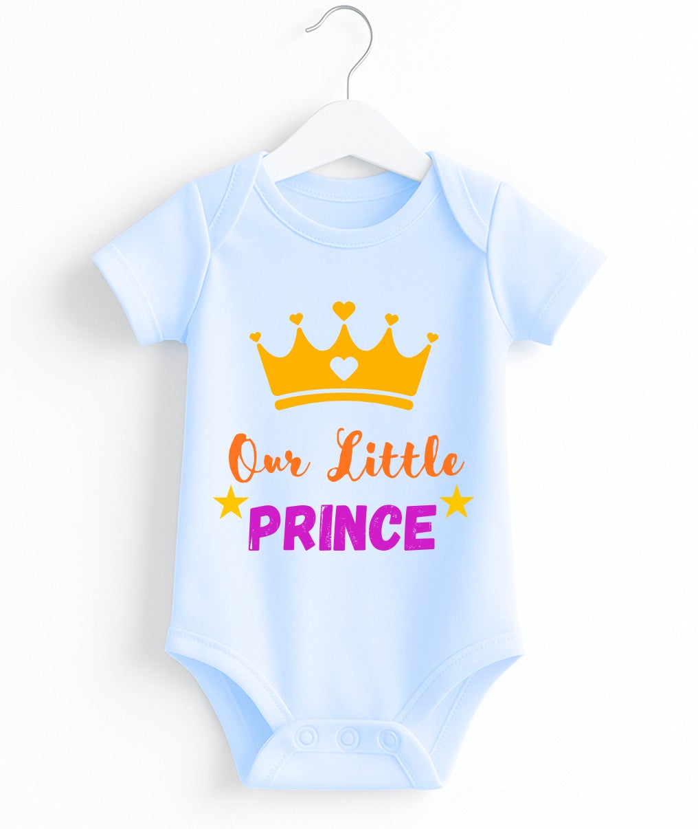 Our Little Prince Boy Romper | Personalized With Your Own Text