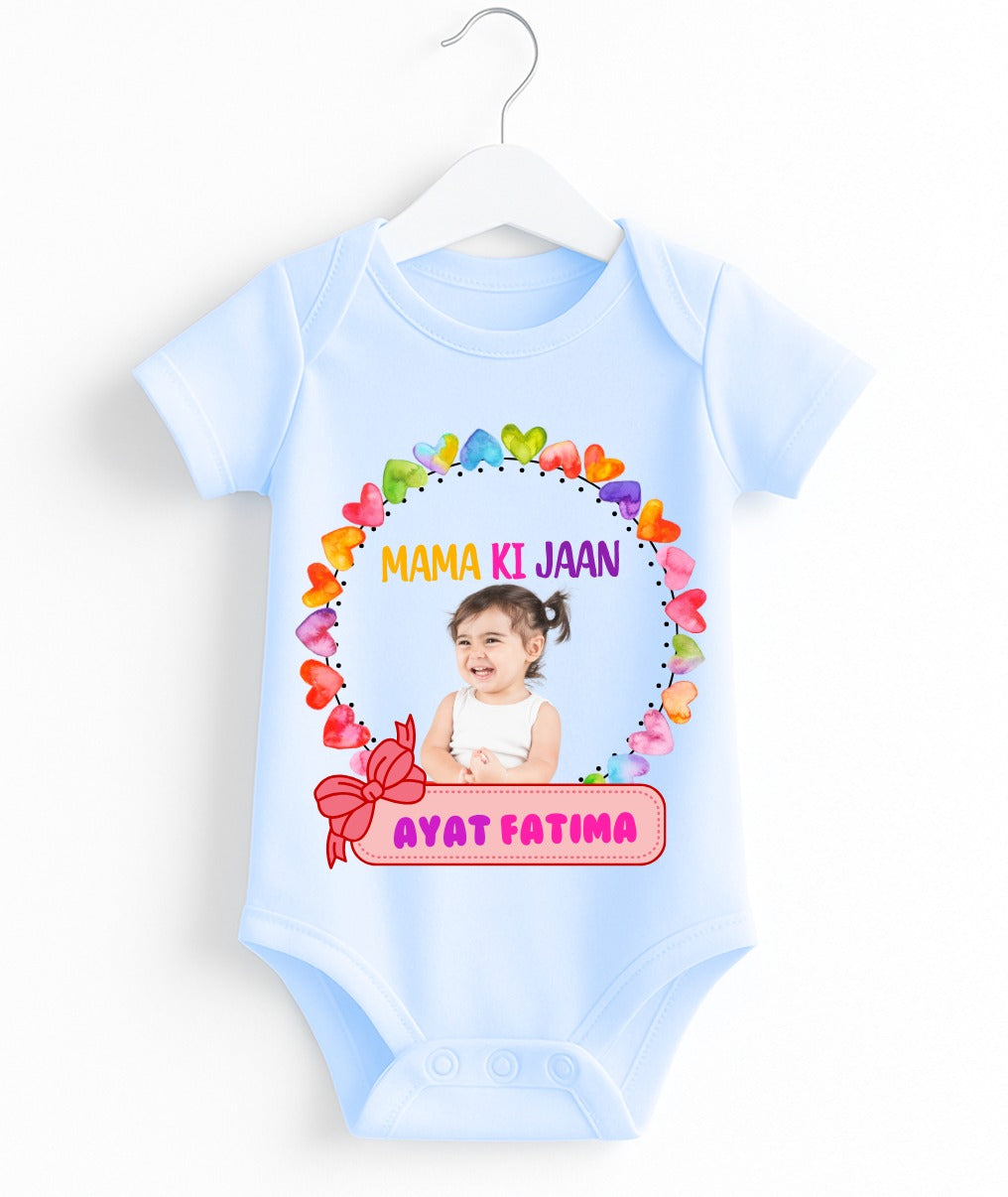 Custom Name And Pic Romper | Mama Ki Jaan Baby Romper