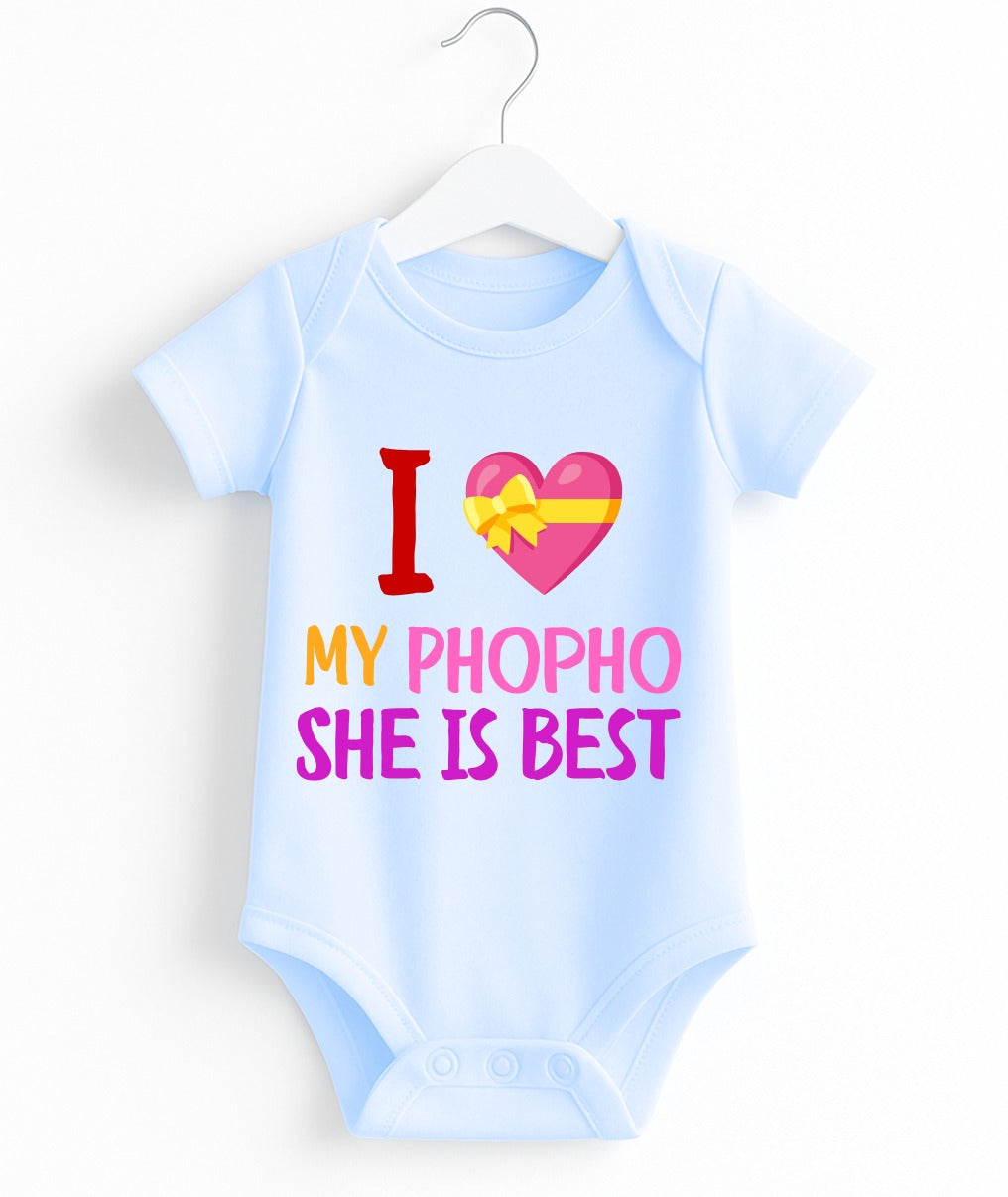 I Love My Phopho | Customize Baby Romper