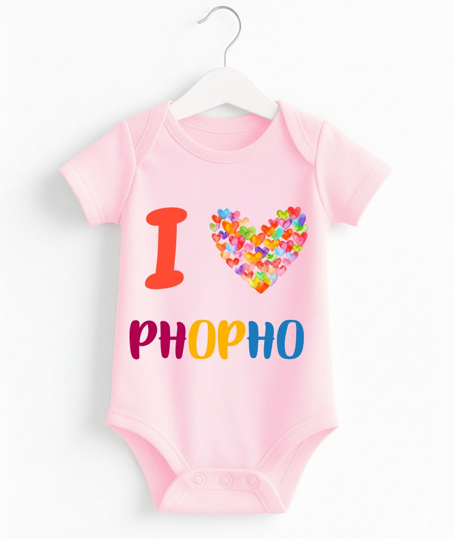 I Love Phopho | Customize Baby Romper