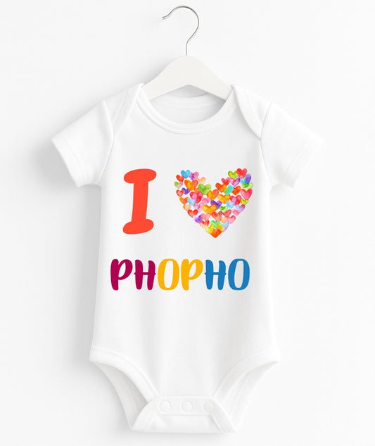 I Love Phopho | Customize Baby Romper