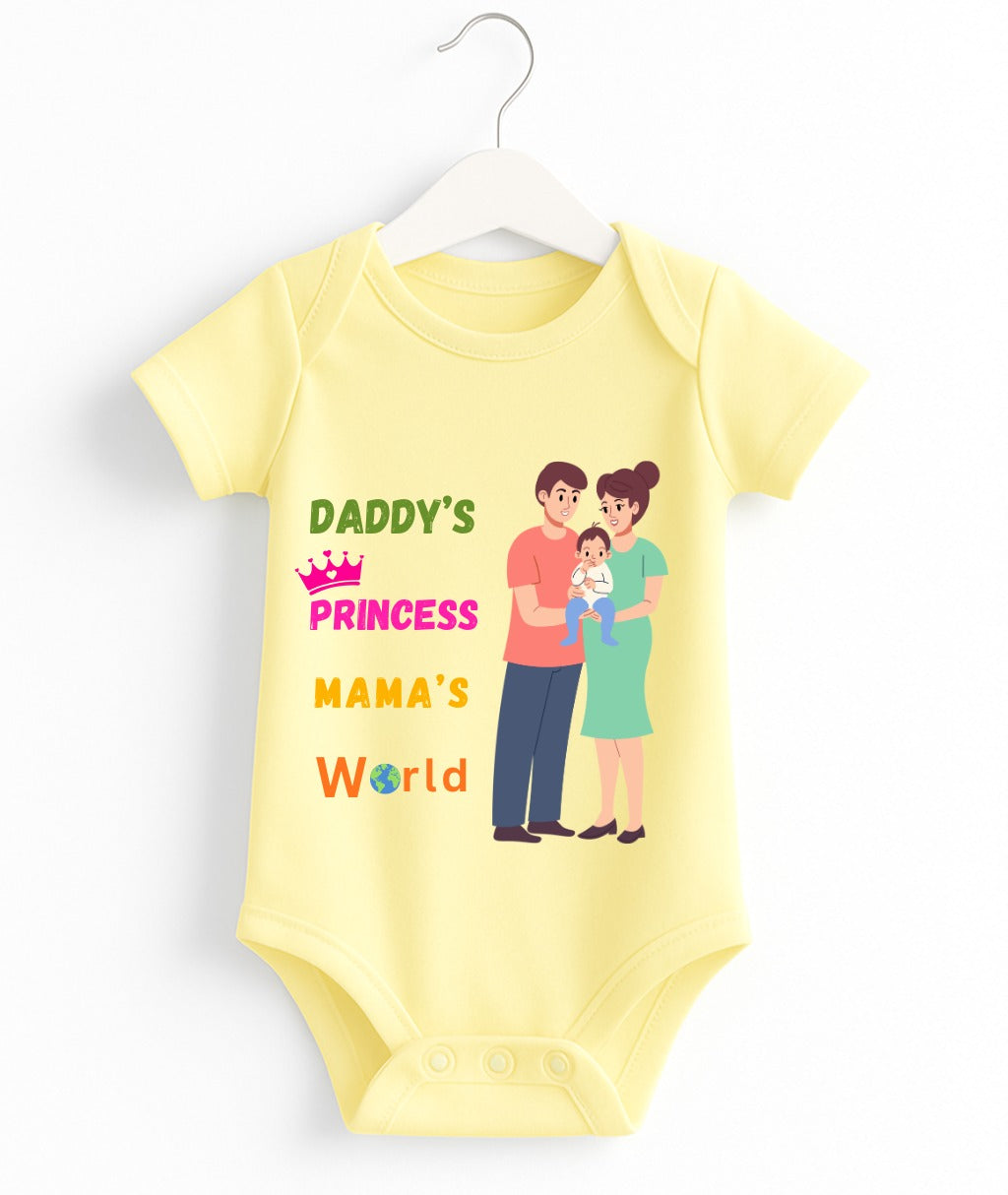 Daddy's Princess Mam's World | Customize Baby Romper