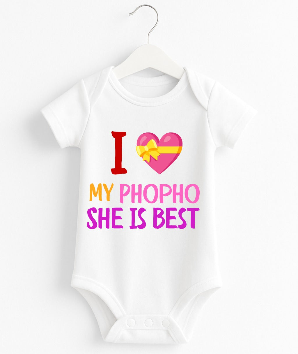 I Love My Phopho | Customize Baby Romper