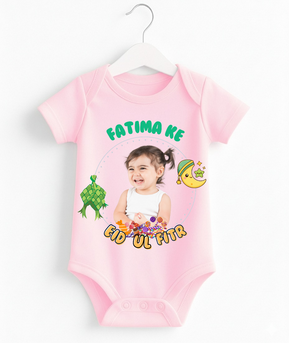 Customize Name & Pic Eid Ul Fitr Romper