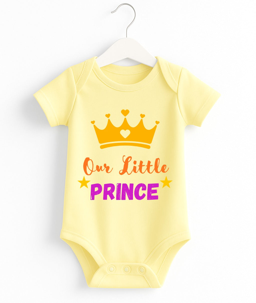 Our Little Prince Boy Romper | Personalized With Your Own Text