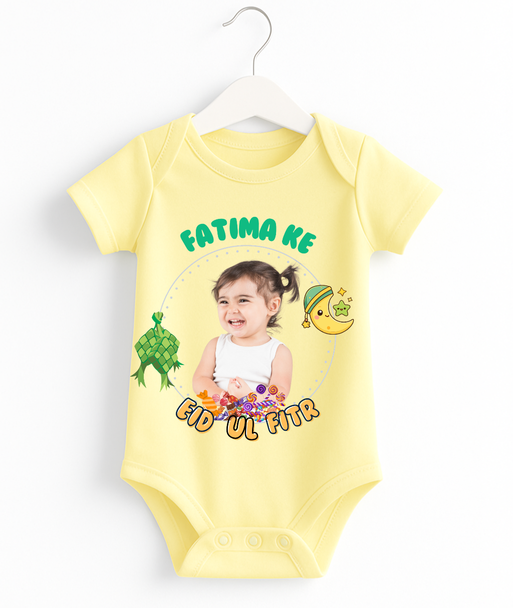 Customize Name & Pic Eid Ul Fitr Romper