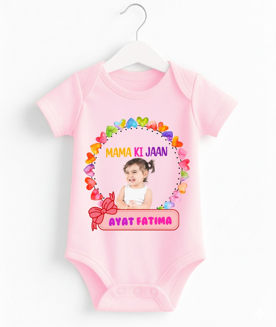Custom Name And Pic Romper | Mama Ki Jaan Baby Romper