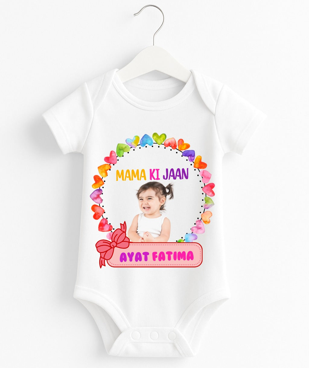 Custom Name And Pic Romper | Mama Ki Jaan Baby Romper