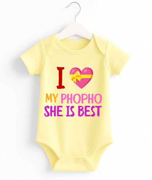 I Love My Phopho | Customize Baby Romper